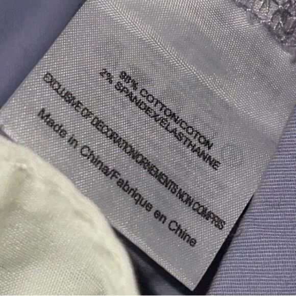 Tory Burch Purple Cotton Embroidered Hem Detail Straight Fit Pants Size 30 - Picture 8 of 8